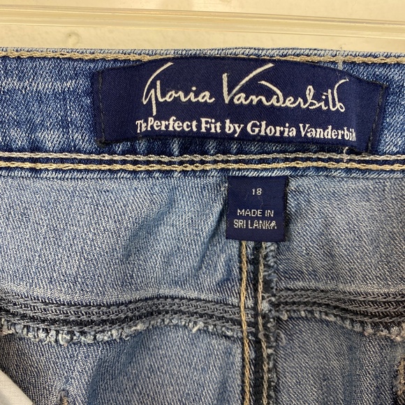 Gloria Vanderbilt Women's Capri Jeans Size 18 Blue The Perfect Fit Control Panel - Picture 6 of 6